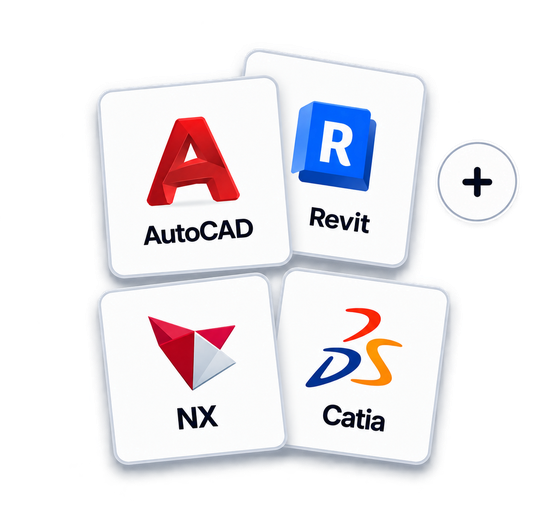 Combos com AutoCAD, Revit, NX e Catia