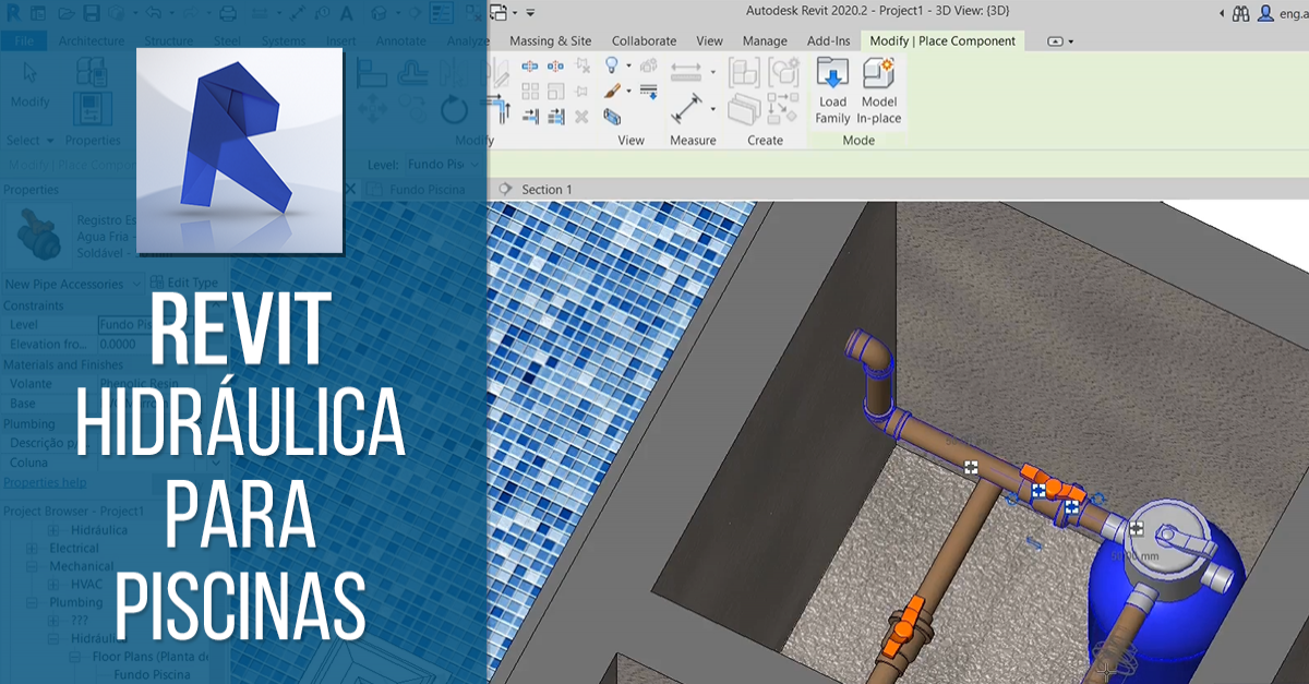 Piscina Rvt Curso Revit Hidráulica para Piscinas | Render Cursos Online