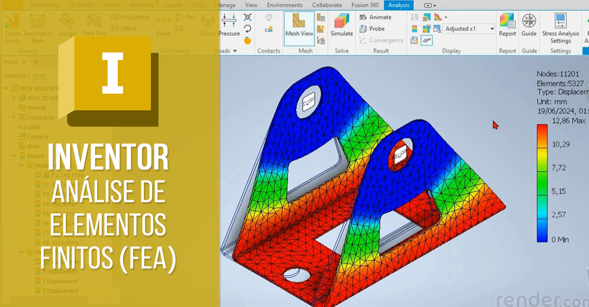 Curso Inventor Análise de Elementos Finitos (FEA) | Render Cursos Online
